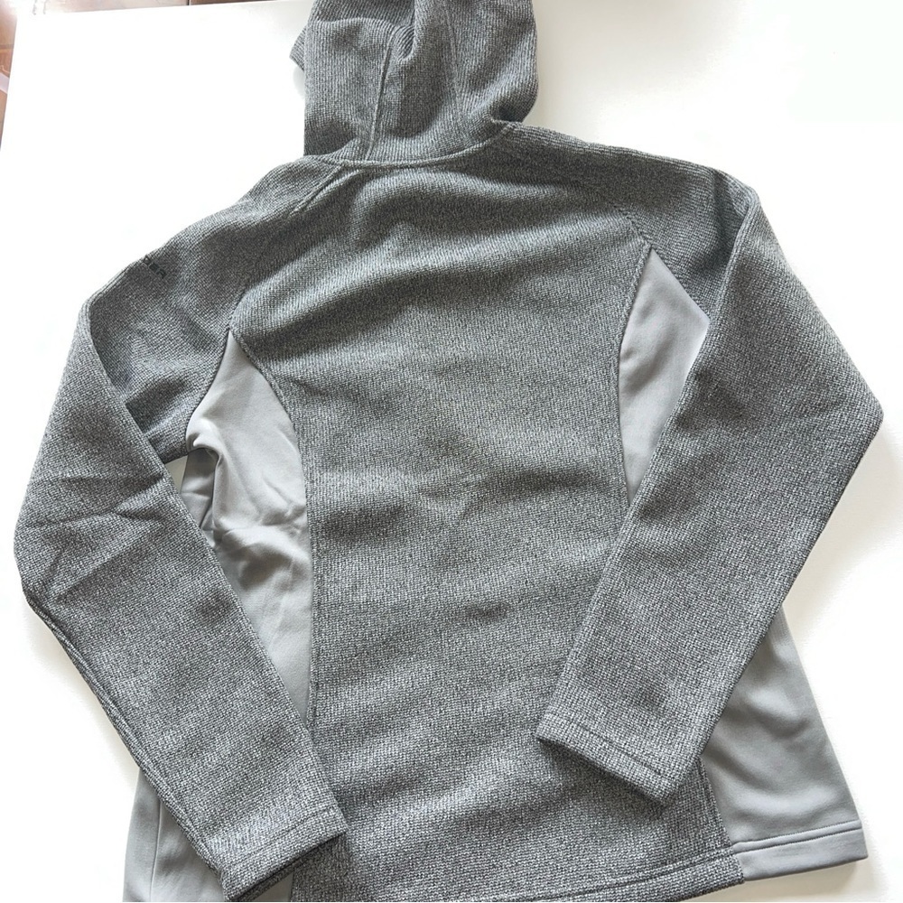 Spyder Active Full Zip Hoodie Womens Silver Size XL Raglan Pockets $129 🔥🔥 (N) - Picture 9 of 10